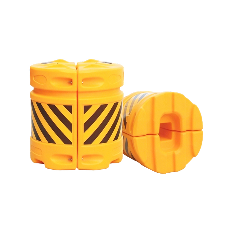 Barel Anti Benturan Lalu Lintas HDPE Kombinasi Modular dengan Terpal Reflektif