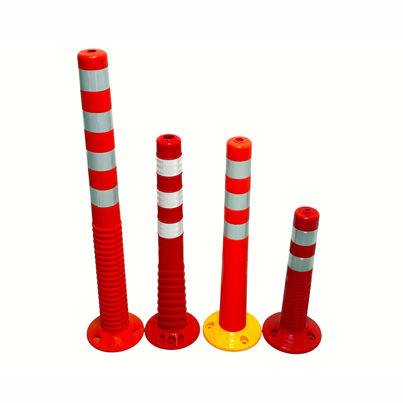 Pos Delineator PVC Fleksibel dengan Kerah Reflektif