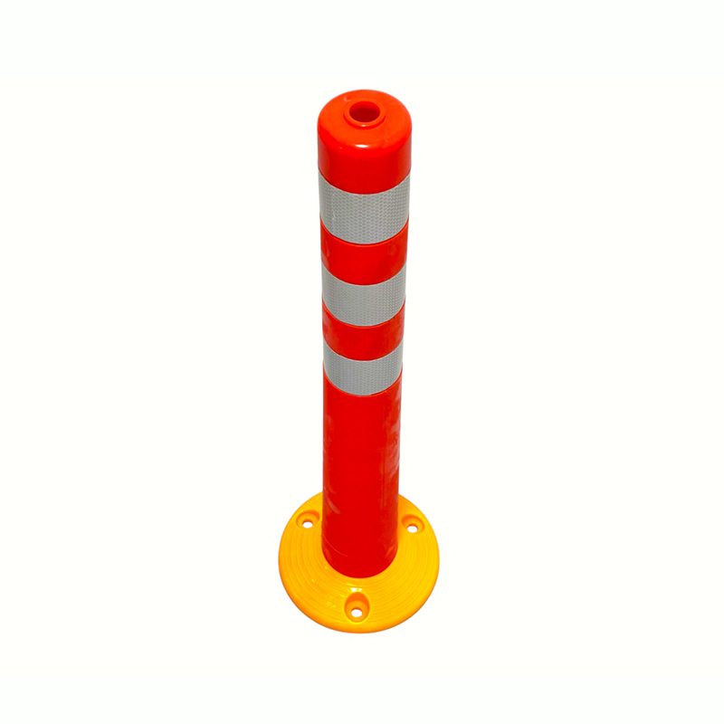 Pos Delineator PVC Fleksibel dengan Kerah Reflektif