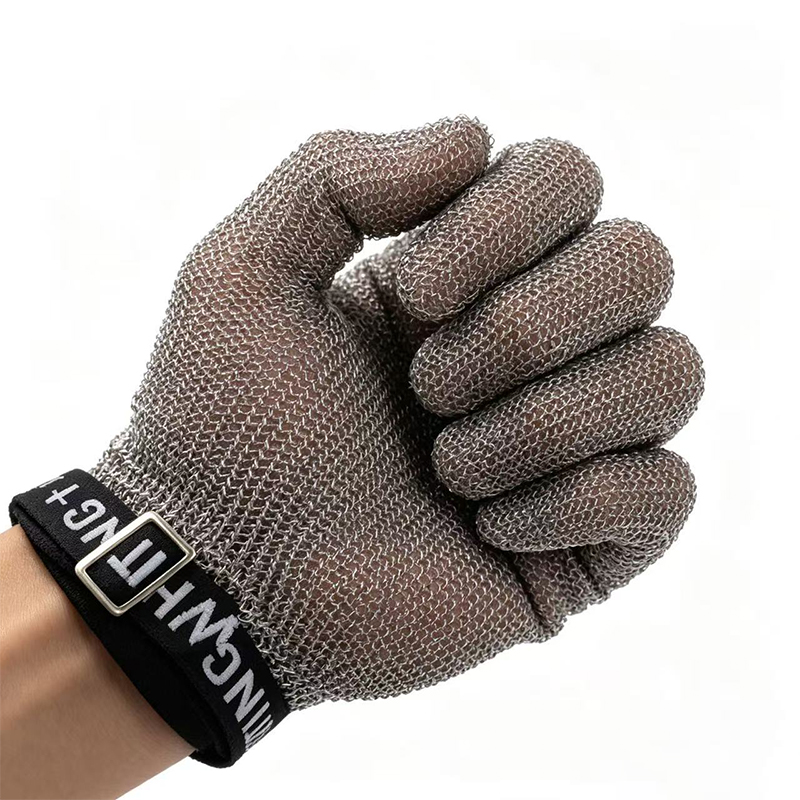 Sarung Tangan Anti Pemotongan Jaring Cincin Stainless Steel