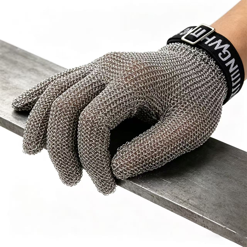 Sarung Tangan Anti Pemotongan Jaring Cincin Stainless Steel