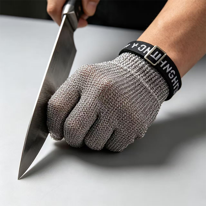 Sarung Tangan Anti Pemotongan Jaring Cincin Stainless Steel