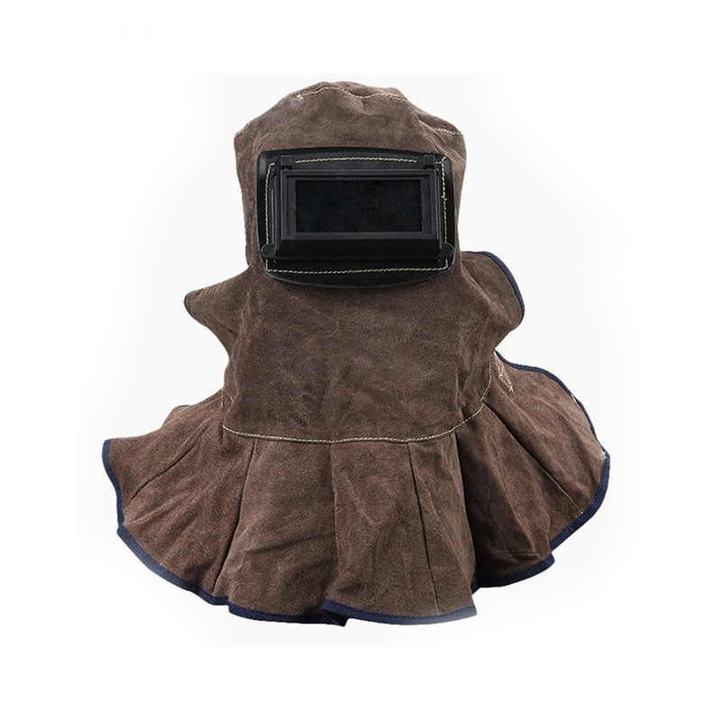 Masker Kap Las Flip-Up Kulit Sapi Karbon Coklat Masker Kap Las Flip-Up Kulit Sapi Karbon Coklat