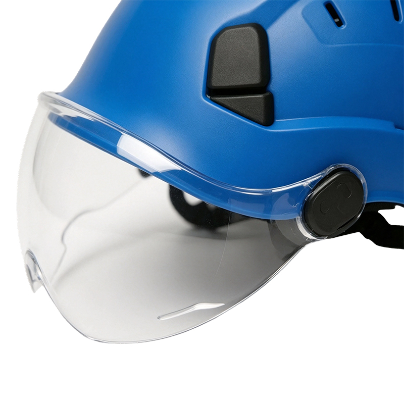 Helm kacamata dengan Visor Terintegrasi yang Dapat Ditarik