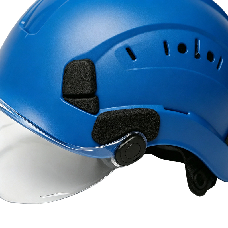 Helm kacamata dengan Visor Terintegrasi yang Dapat Ditarik