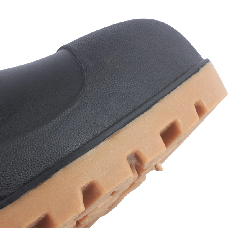 Sepatu Bot Hujan PVC Ujung Baja Buram Hitam